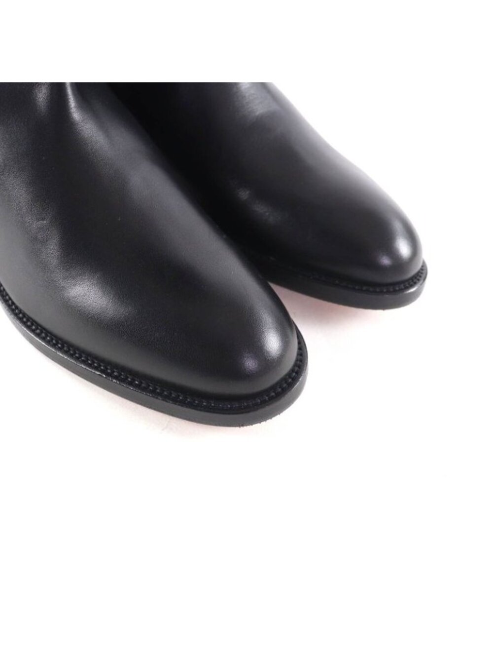 Hermes Jumping Boots Silver Hardware Kelly Buckle Leather Long Black 37 - Picture 8 of 13